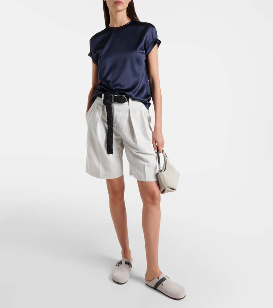Silk-blend T-shirt