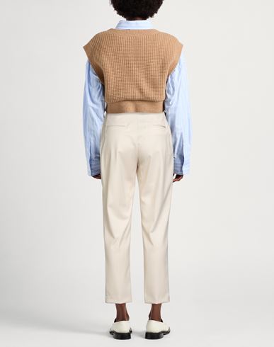 Woman Pants Ivory Size 6 Polyester, Viscose, Elastane