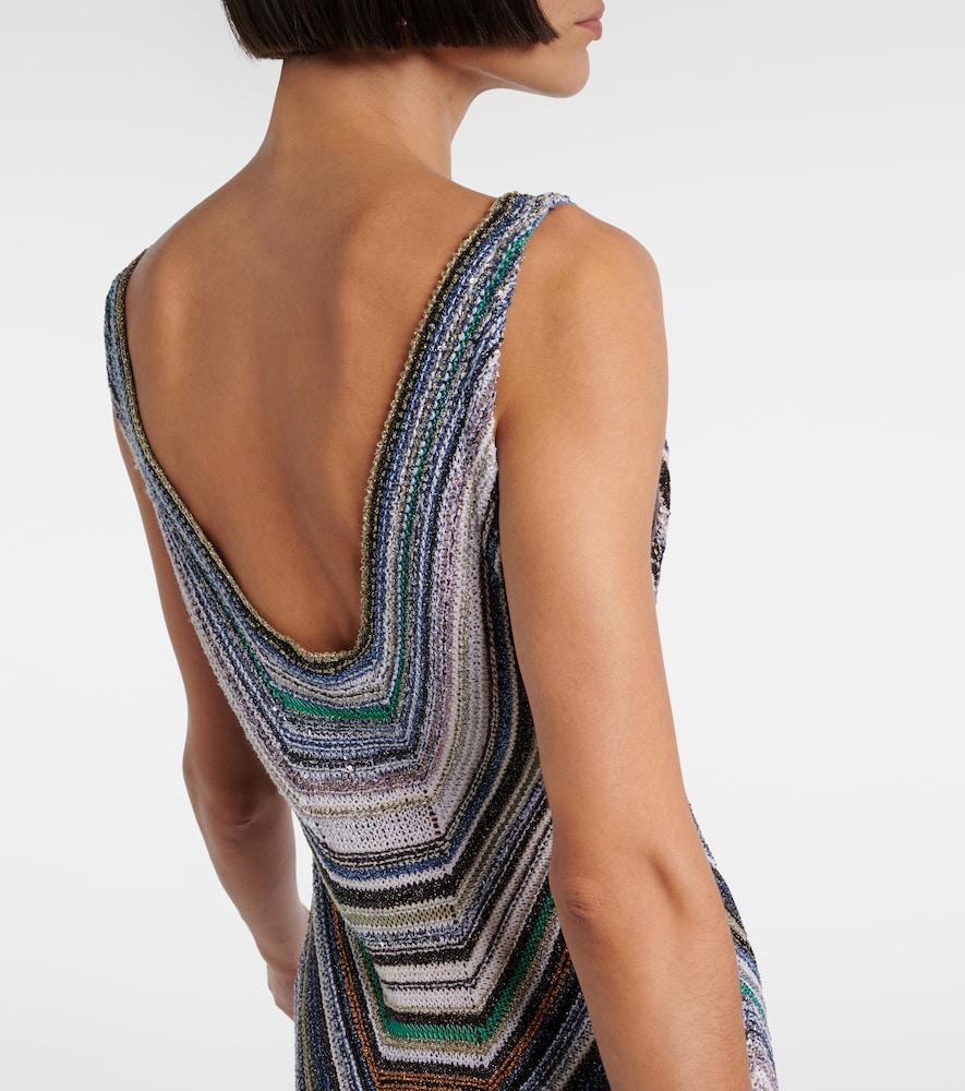 Striped lamé gown