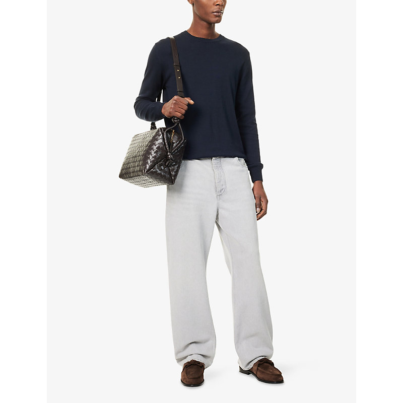 Mens Valter Crew-Neck Cotton and Cashmere-Blend Jumper