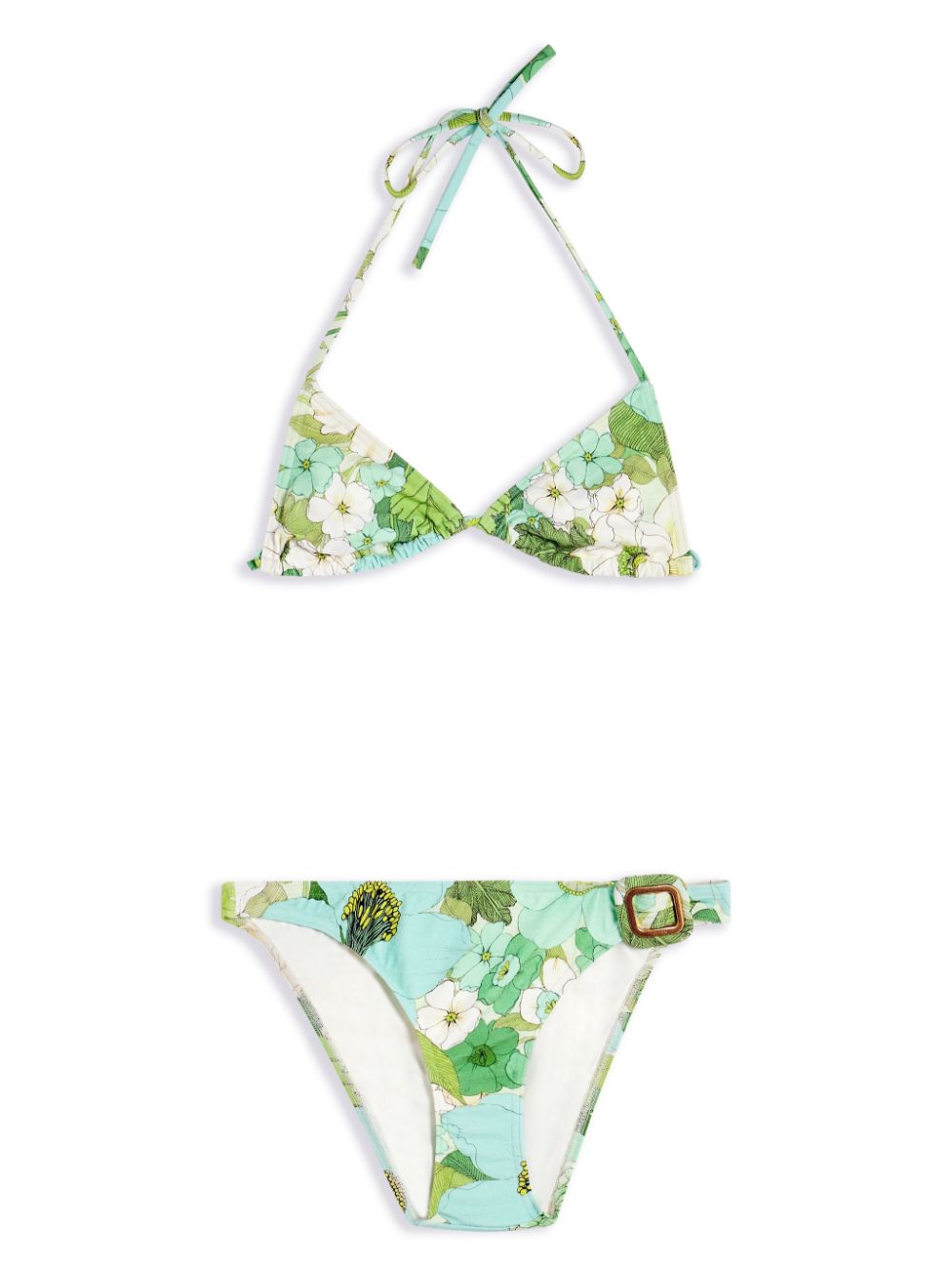 Floral print bikini set - Blue
