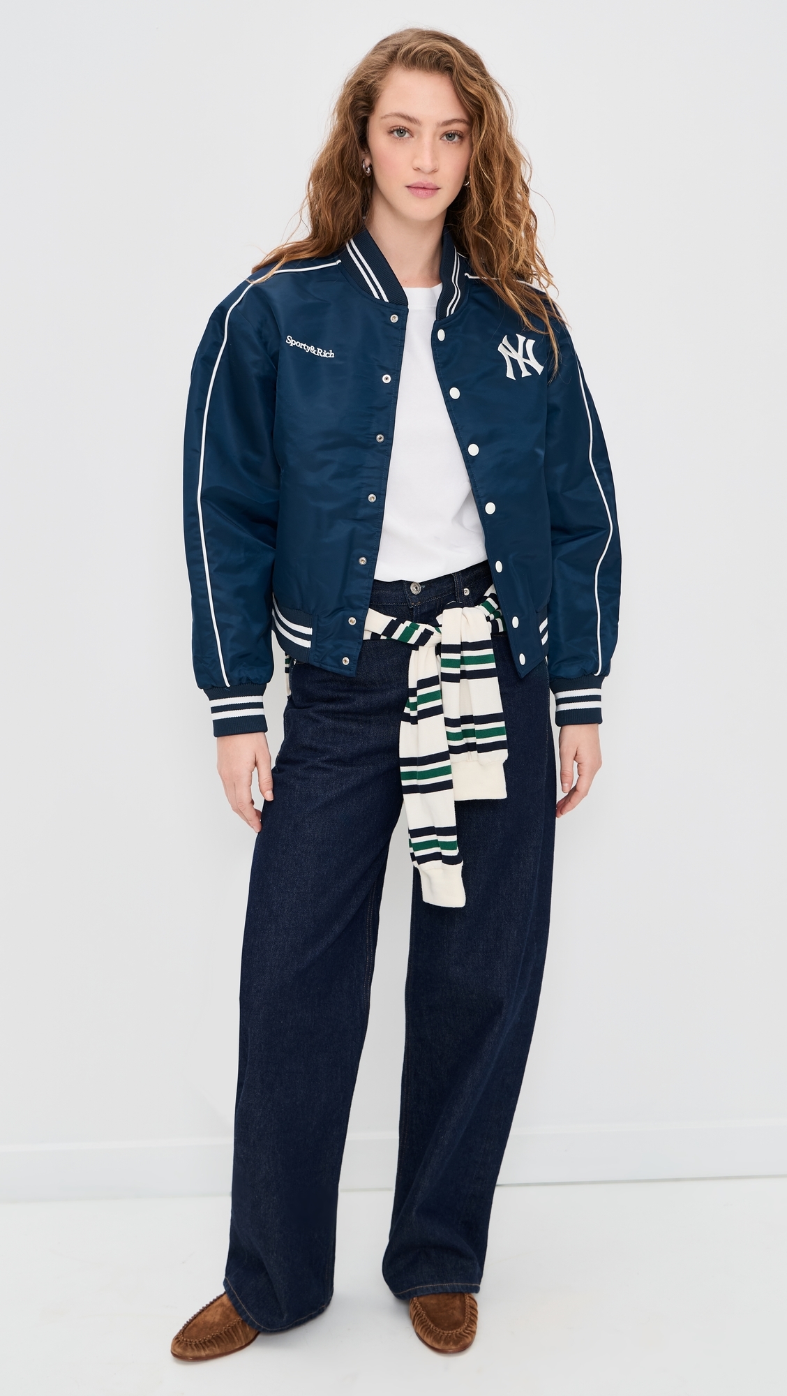 Yankees Varsity Jacket Dark Navy/White