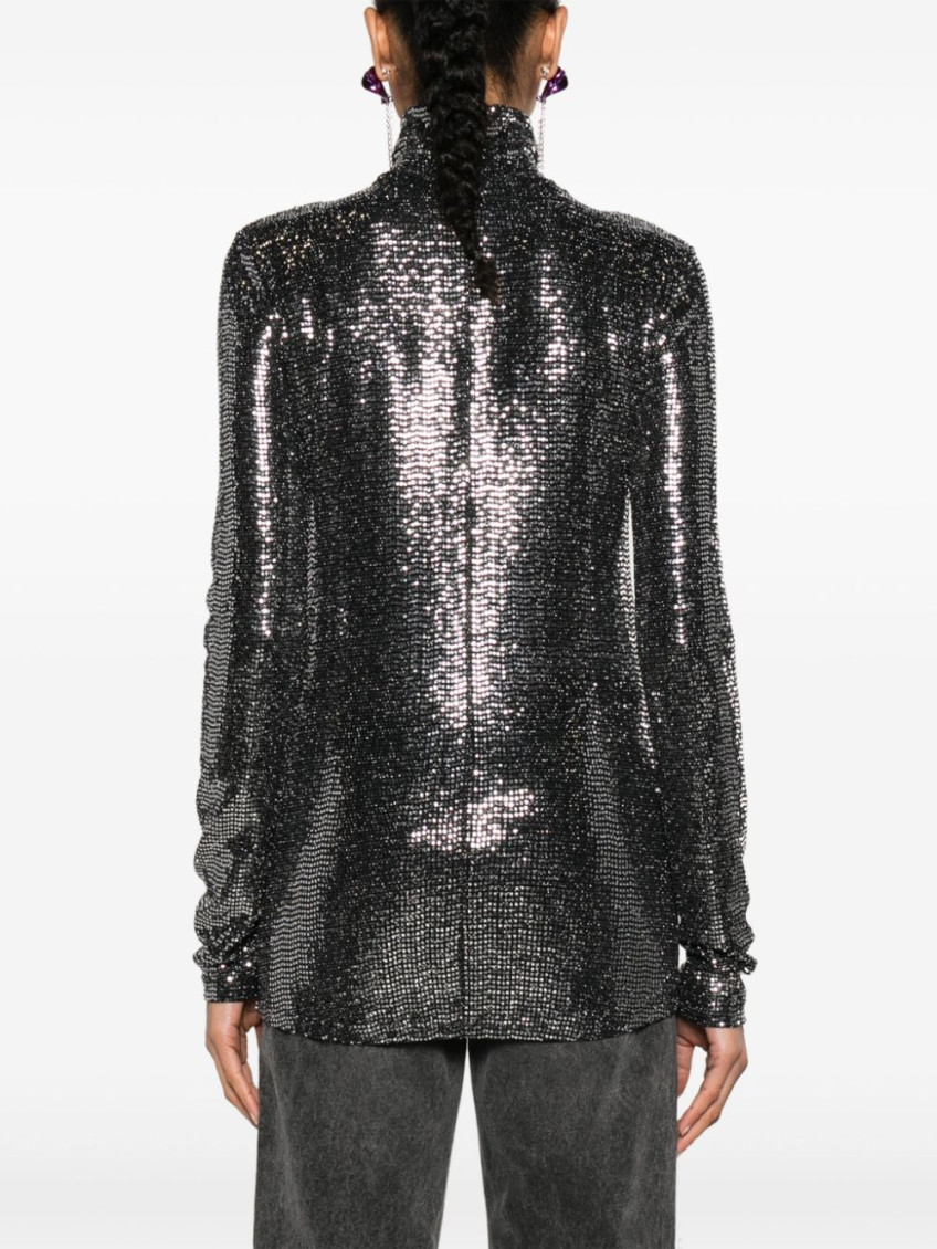 - Joyela Shiny High-neck Top