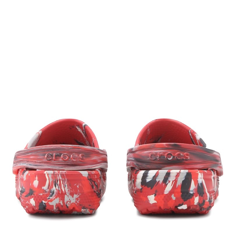 Kids' Marbled Classic Clog Little/Big Kid Sandals (RED/BLACK MARBLE)