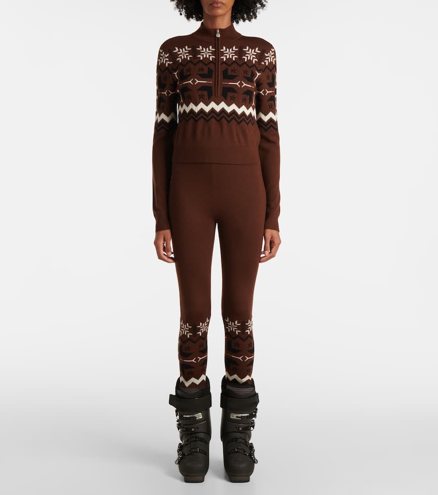 Perfect Moment Nordic intarsia wool half-zip sweater
