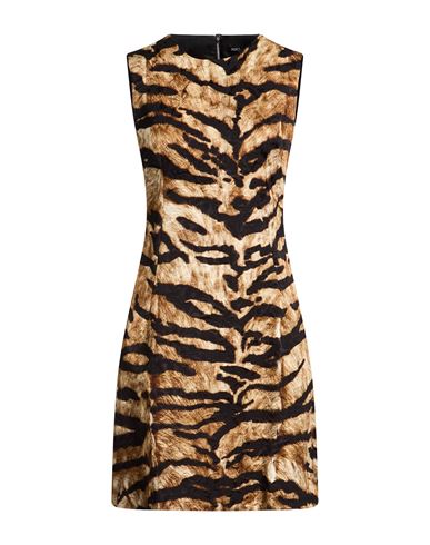 Woman Mini dress Camel Size 4 Viscose, Cotton