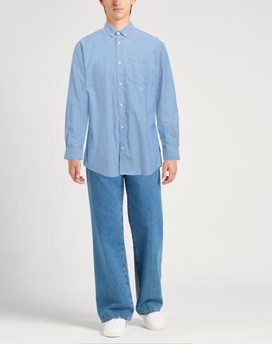 Only & Sons Man Shirt Light blue Size XS Cotton, Polyester
