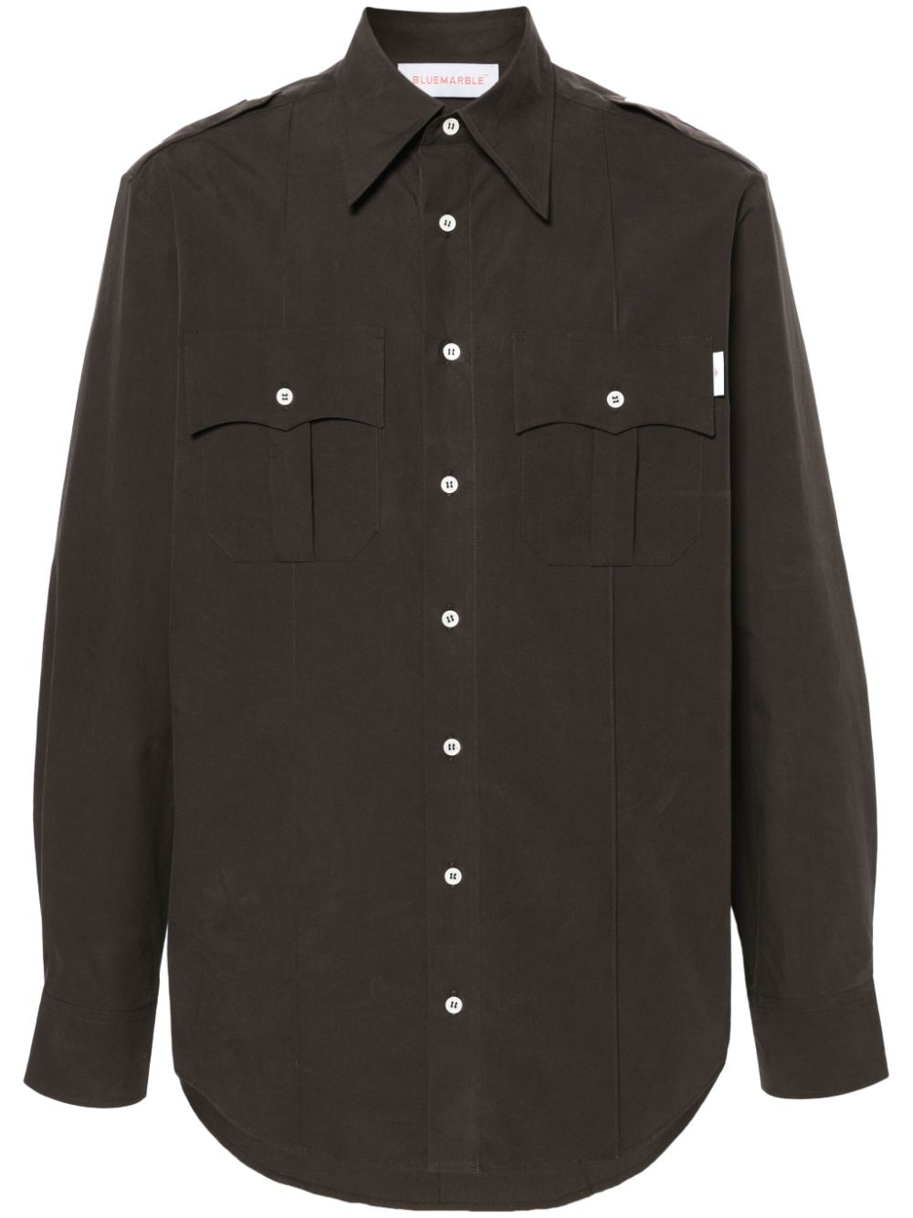 Utilitarian poplin shirt - Grey