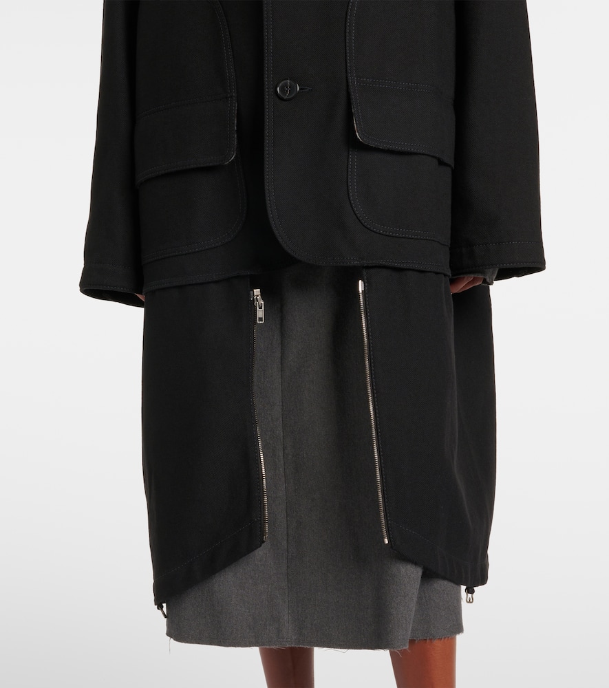 Cotton and wool coat