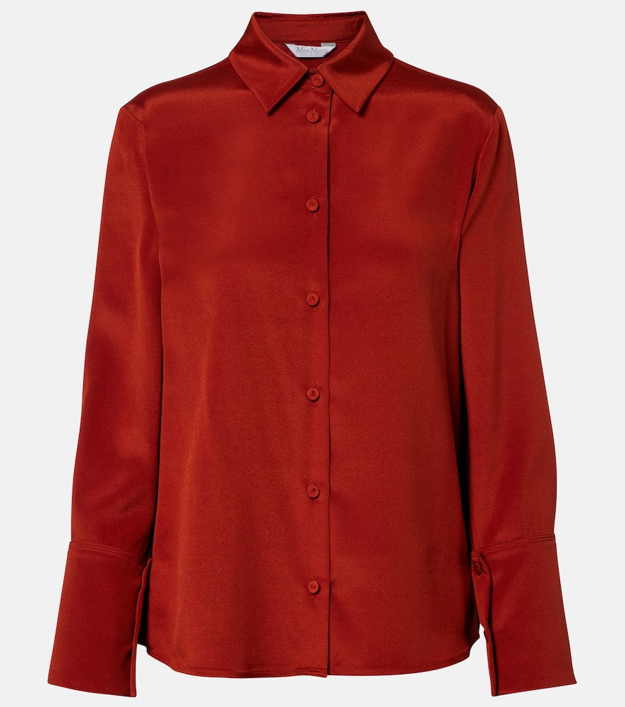 Mxpvoliera silk-blend satin shirt