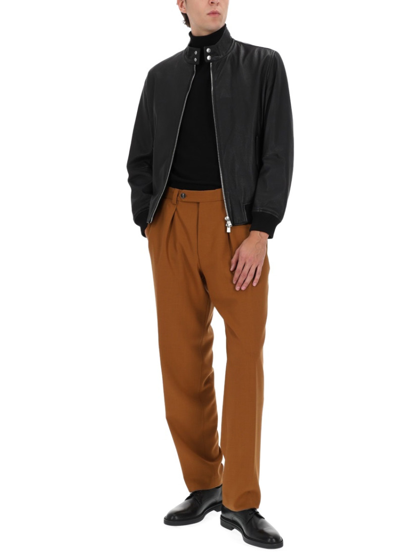 Boss - high collar jacket with ribbed cuffs and he