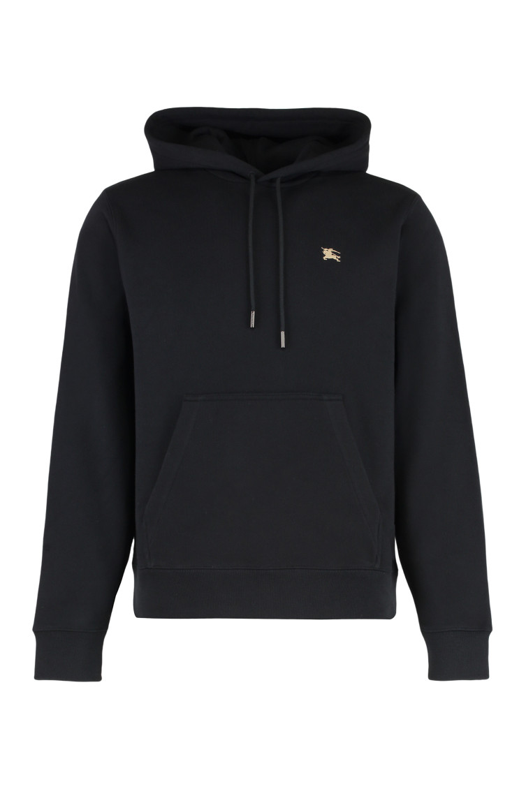 Black Logo Hood Sweatshirt