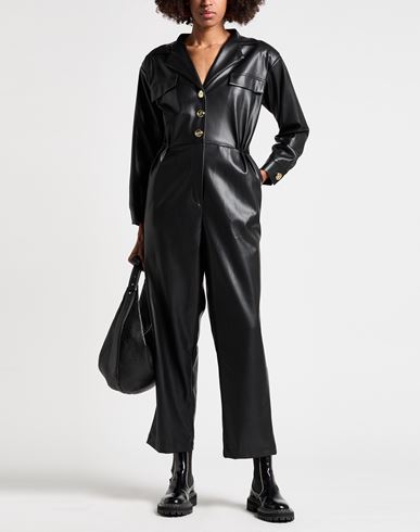 Woman Jumpsuit Black Size L Polyester, Polyurethane