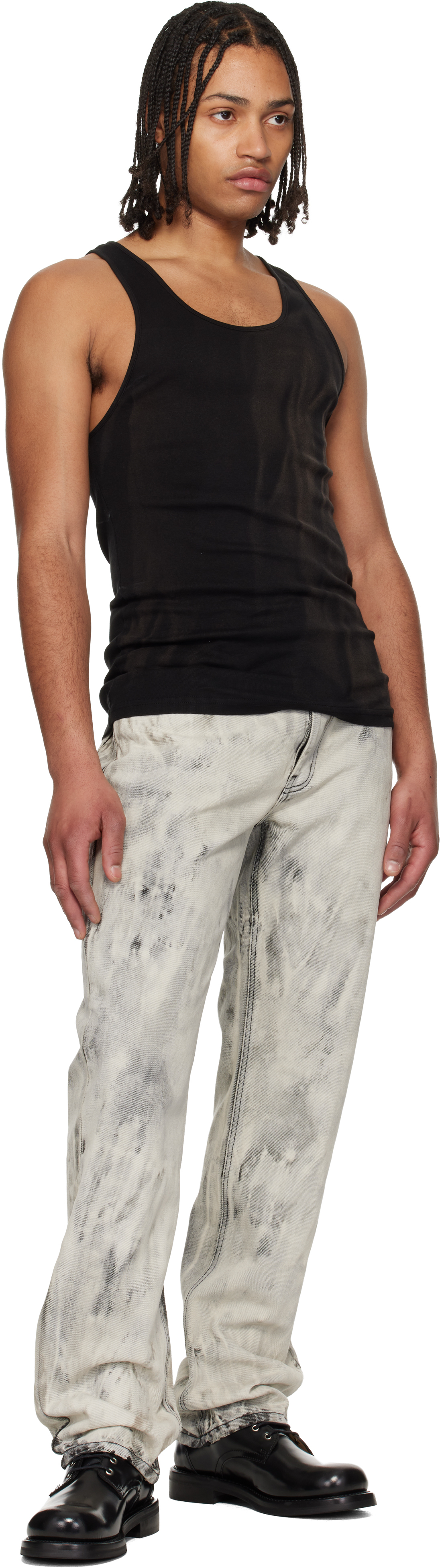 Black Faded Tank Top