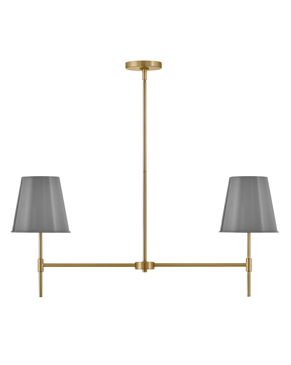 Lacquered Brass LED Linear Chandelier from the Blake Collection
