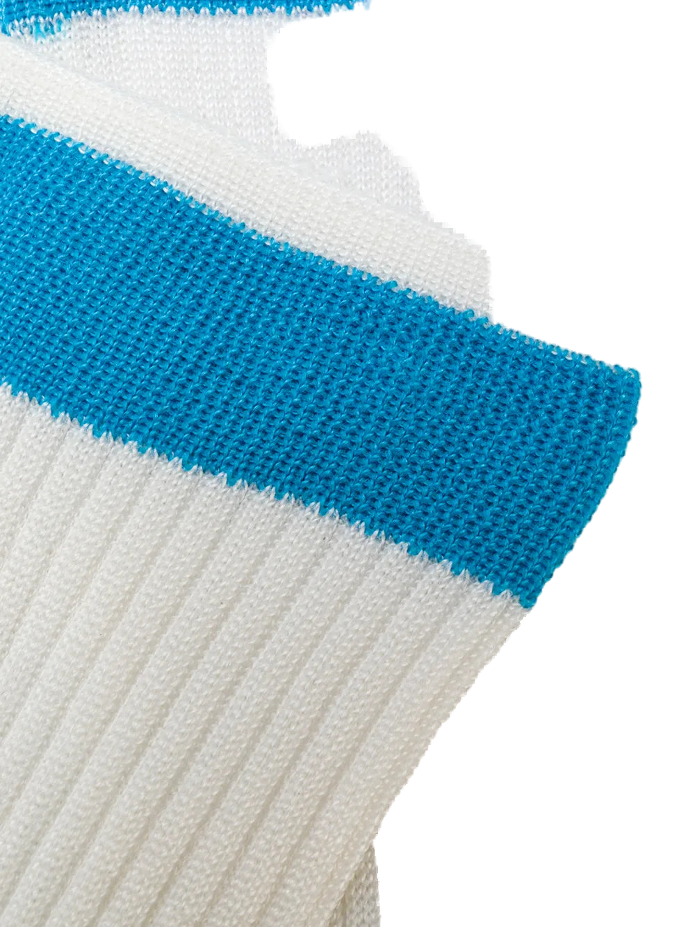 Silk Blend Ribbed Socks — White