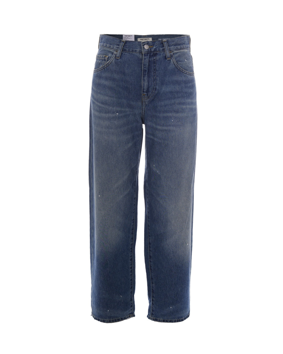 Blue Tapered High Rise Jeans