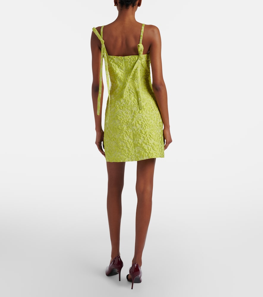 Eliezer floral cloqué minidress