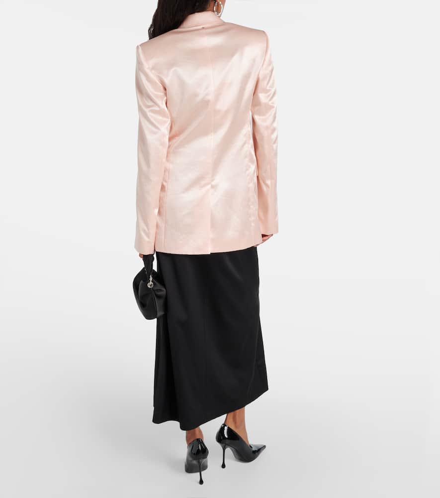 Volante satin blazer