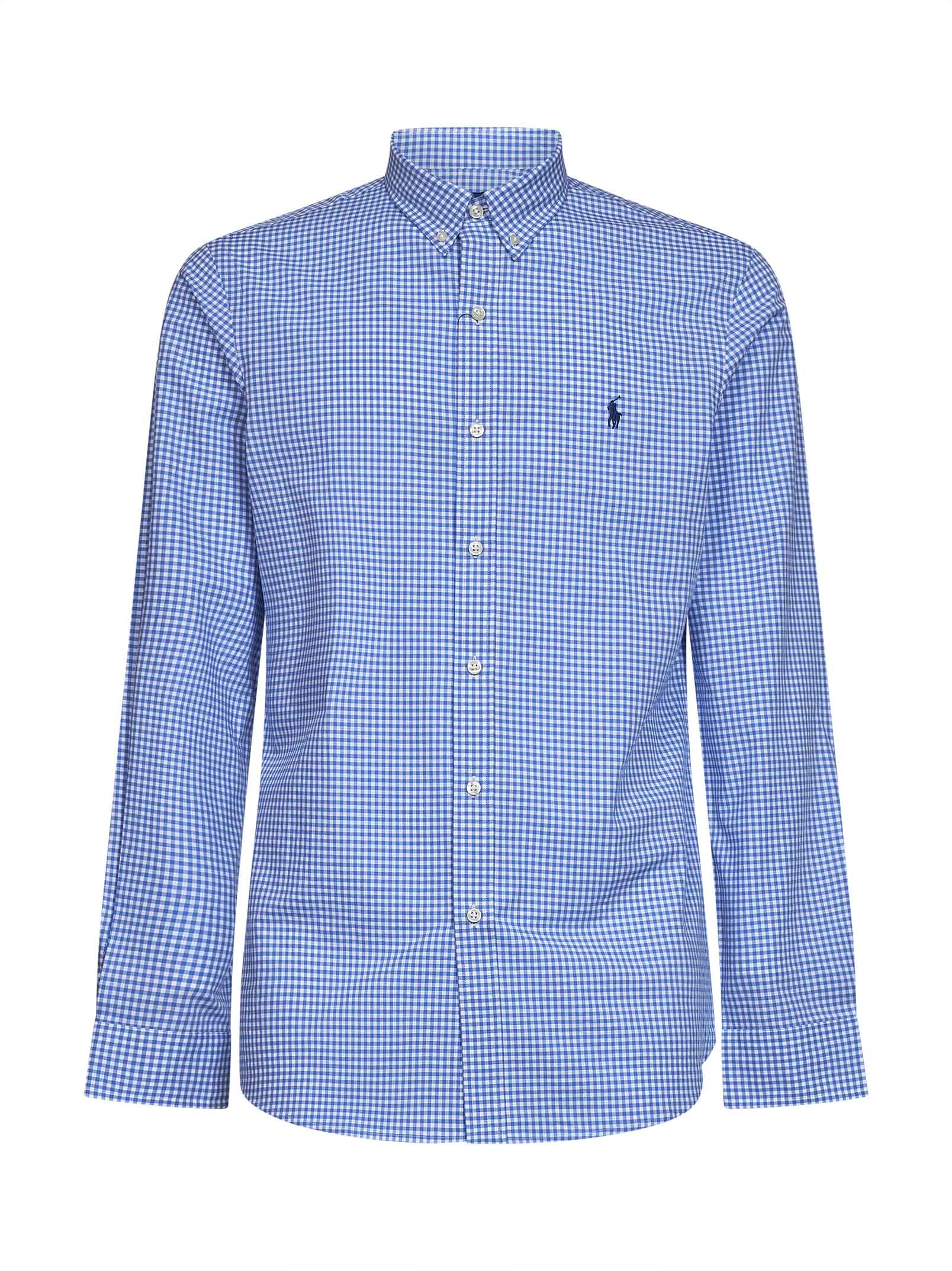 Gingham Check Shirt — Blue