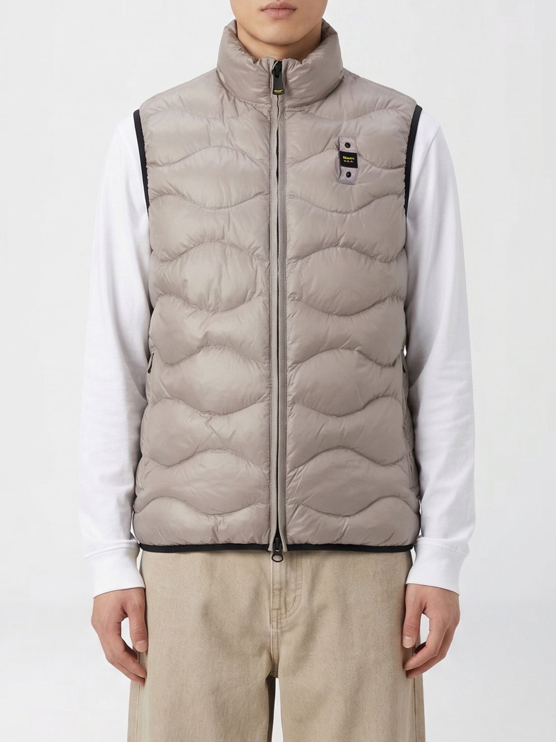 Suit Vest Men color Grey