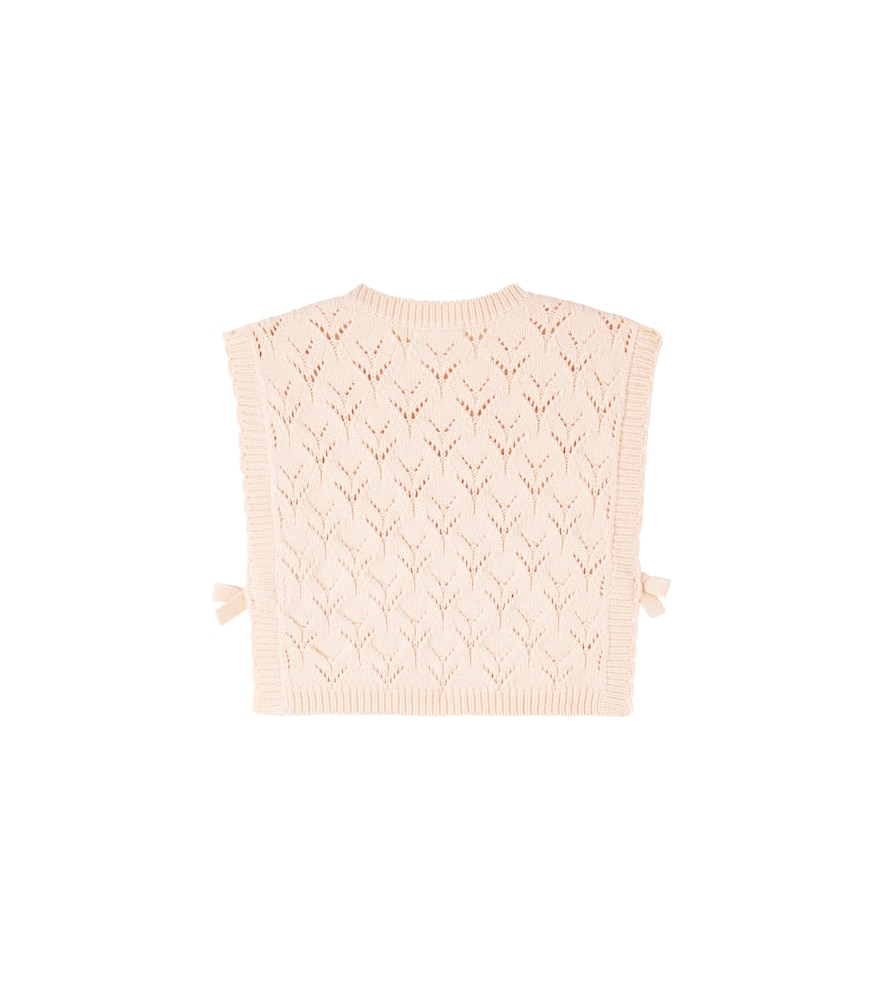 Yuliya open-knit floral top