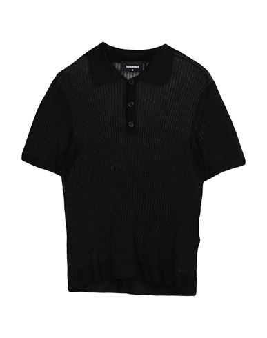 Man Sweater Black Size L Viscose, Polyamide, Elastane