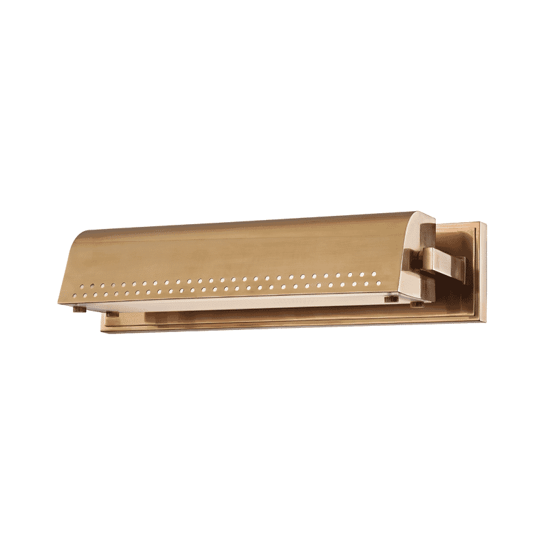 Garfield 4" Picture Light in Aged Bra