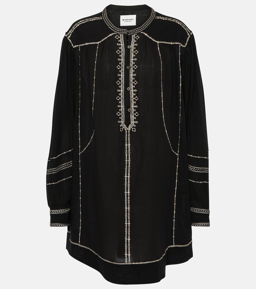 Marant Etoile Pradel embroidered cotton minidress
