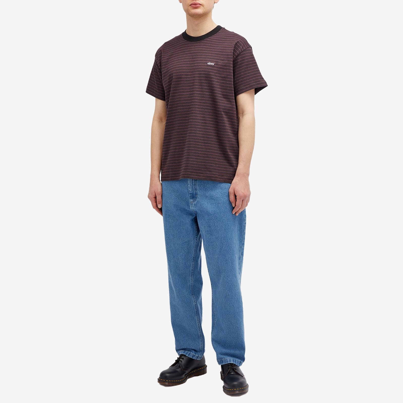 Men's Relocated Stripe T-Shirt in Black Multi