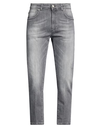Man Jeans Grey Size 30 Cotton, Elastane