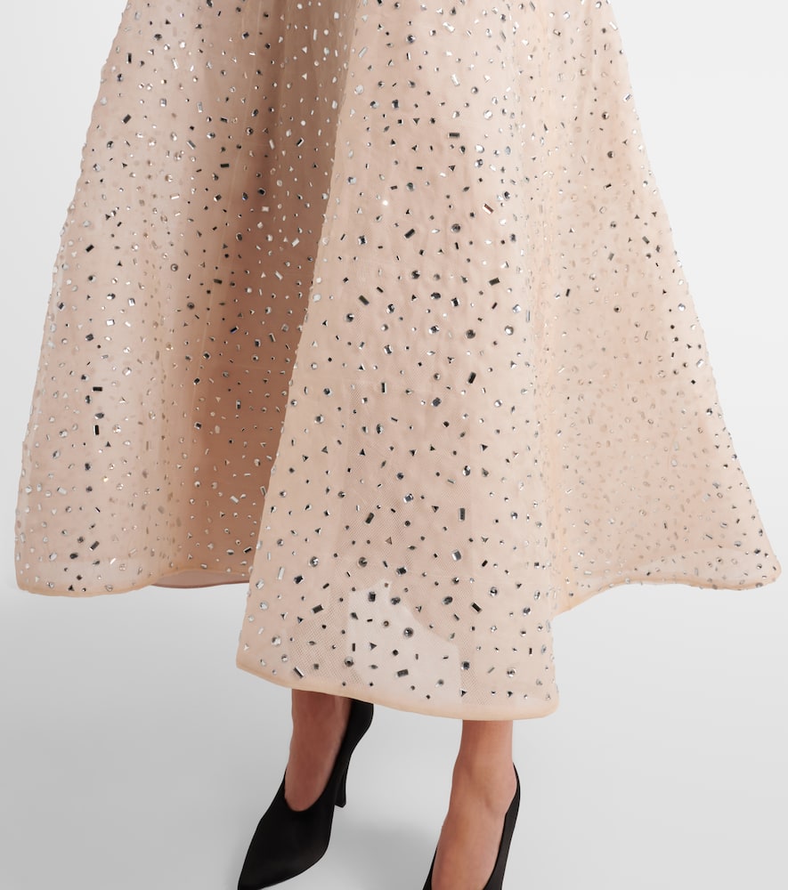 Belted embellished cocktail dress