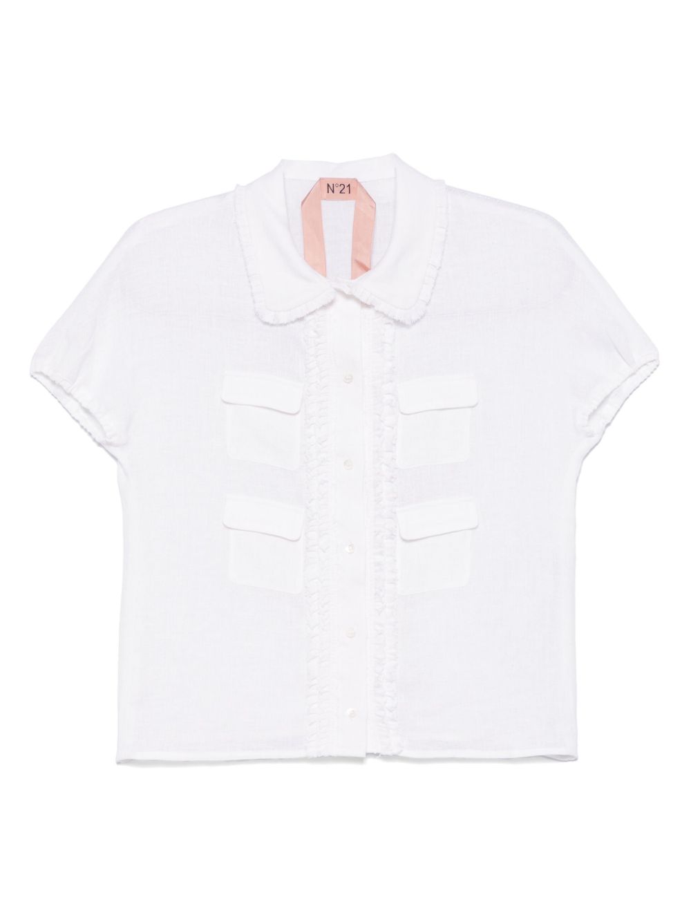 Pockets-detail shirt - White