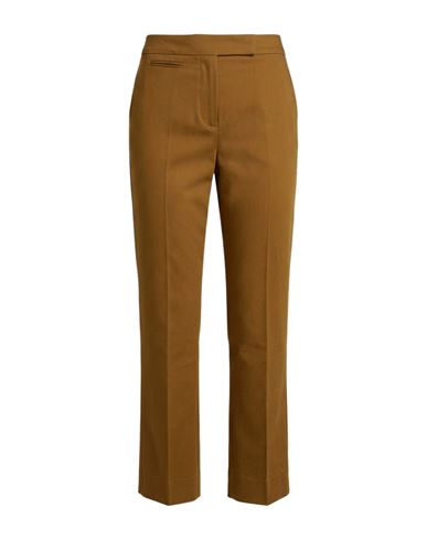 Woman Pants Khaki Size 2 Cotton, Elastane