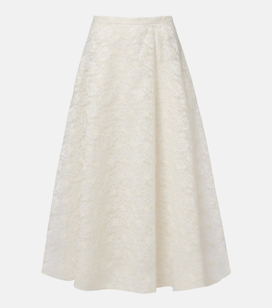 Avena embroidered midi skirt