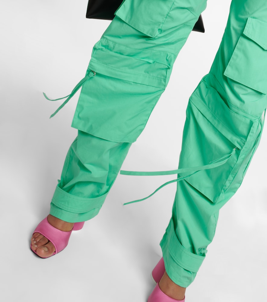 The Attico Fern cotton canvas cargo pants
