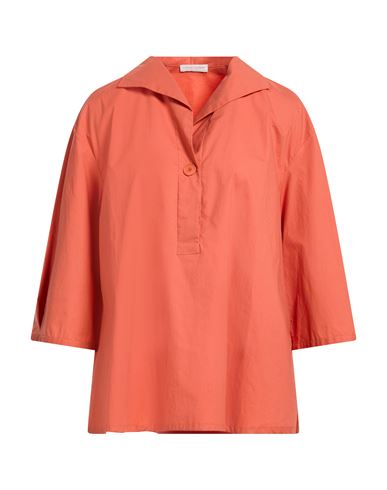 Woman Top Salmon pink Size M Cotton, Elastane