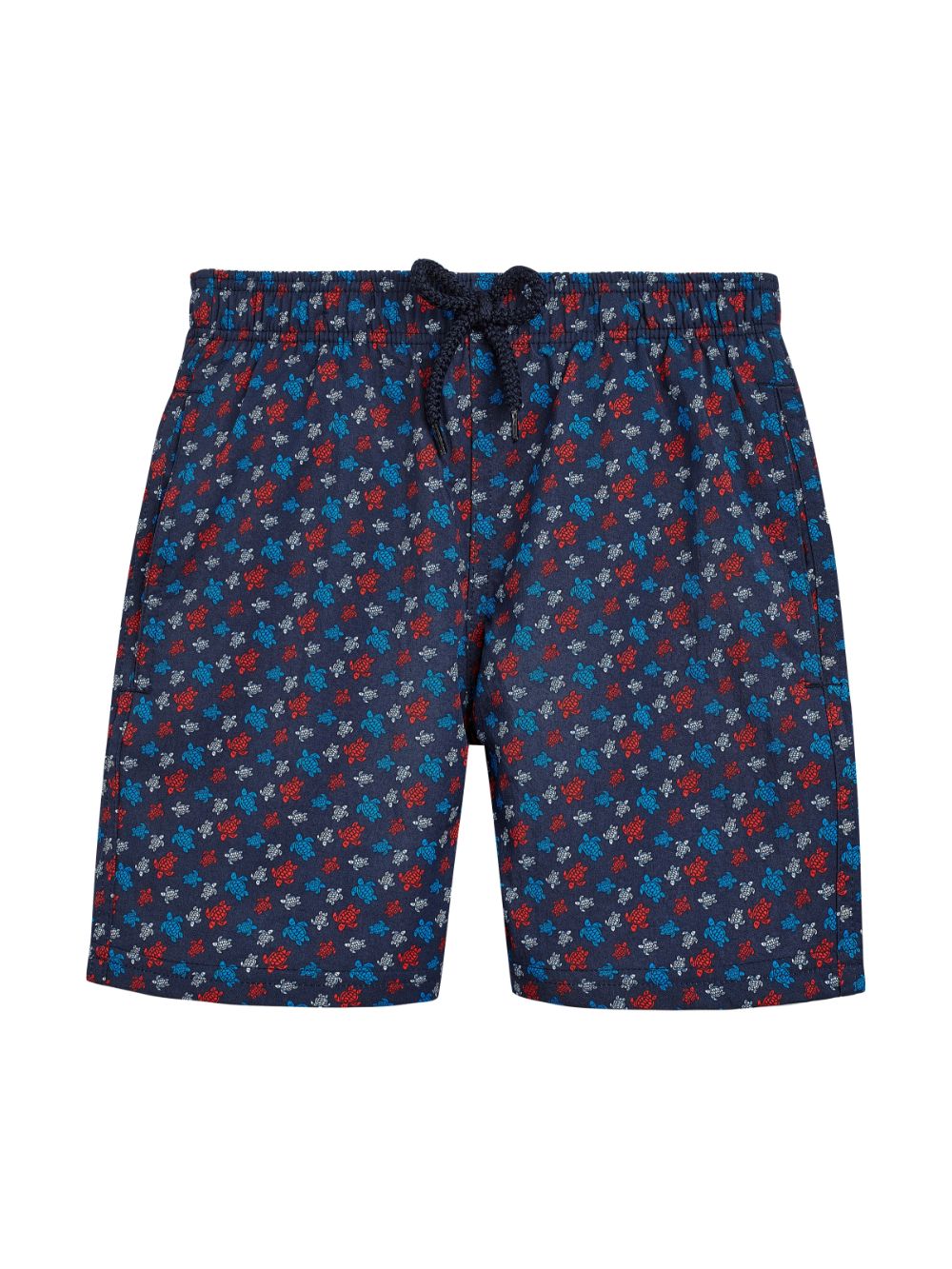Turtle-print logo-appliqué swim shorts - Blue