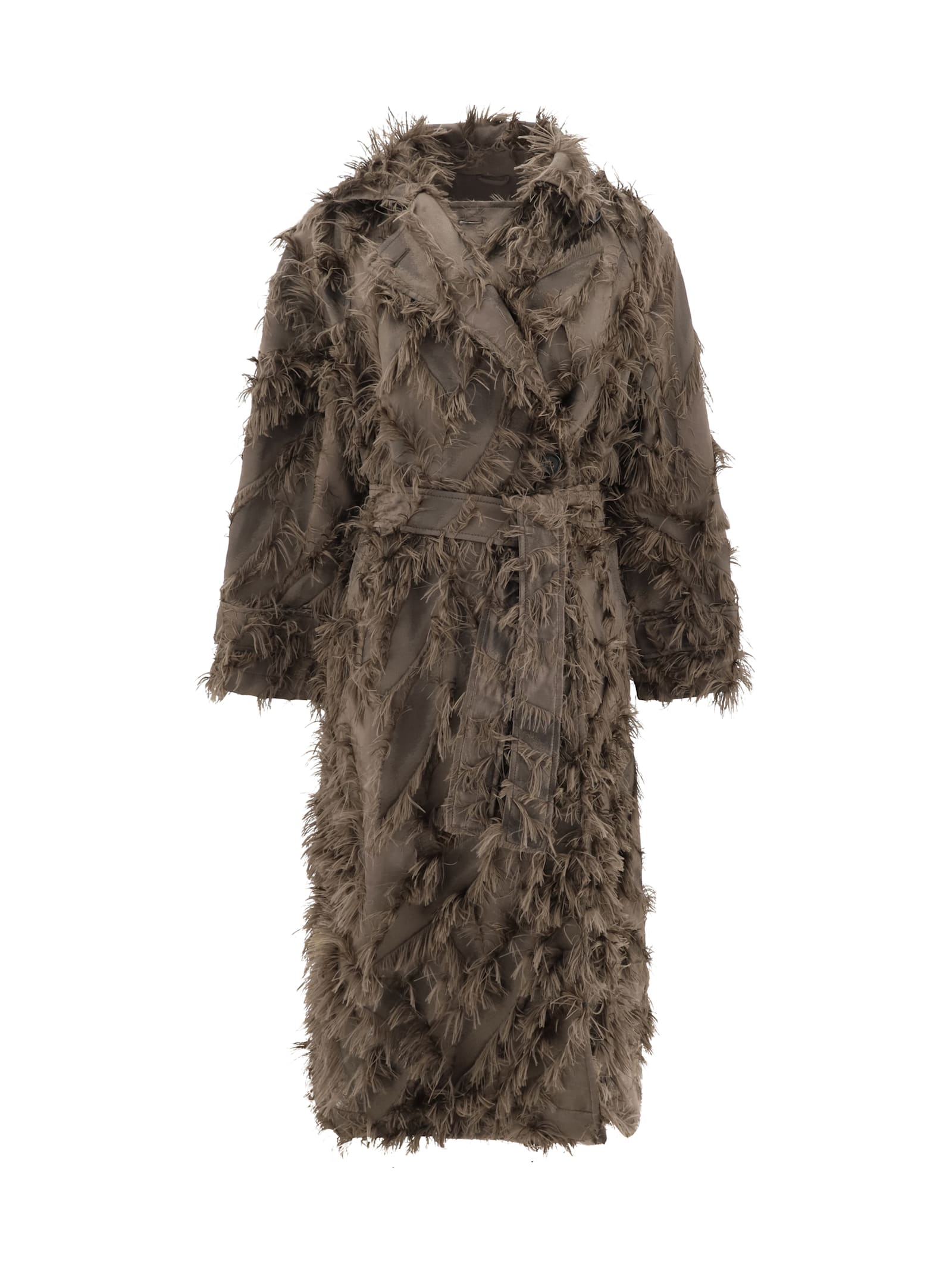 Single-breasted coat - Brown