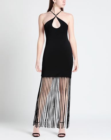 Rotate Birger Christensen Woman Maxi dress Black Size XS Organic cotton, Modal, Elastane
