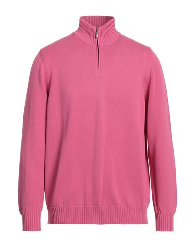 Man Turtleneck Magenta Size 40 Cotton