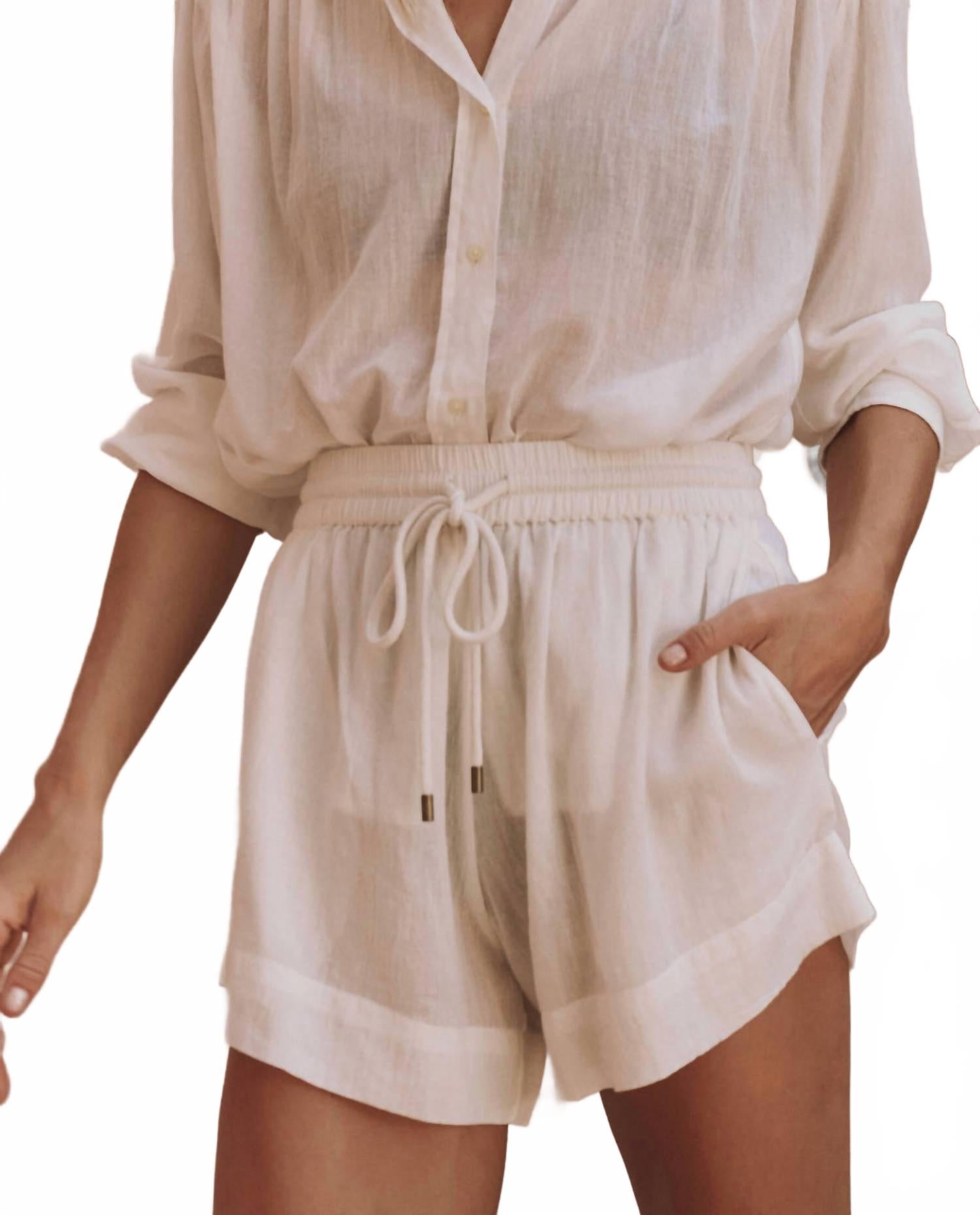 The Delta Short In White