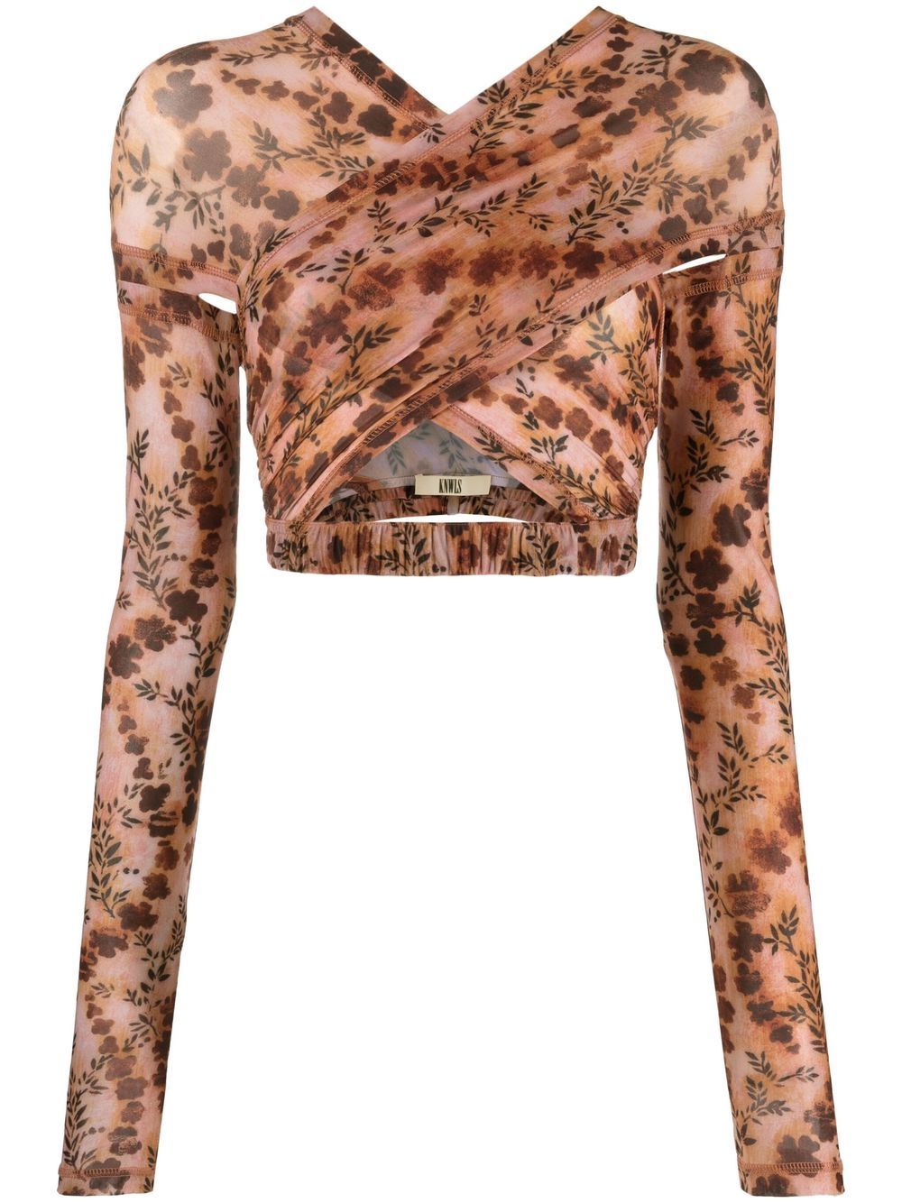Chain Florals Cropped Top