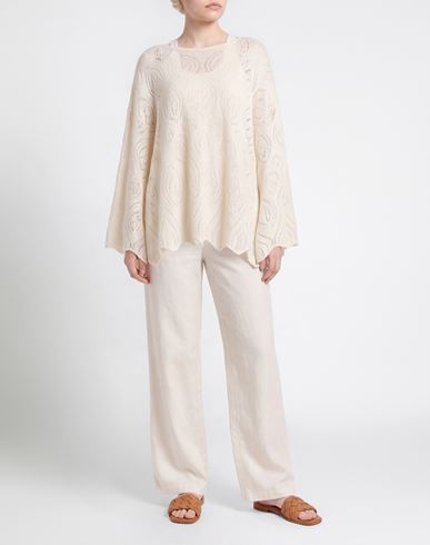 Woman Sweater Ivory Size S Baby alpaca wool, Polyamide, Virgin Wool