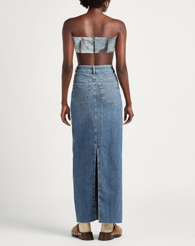 Moschino Jeans Woman Top Blue Size 6 Viscose, Elastane