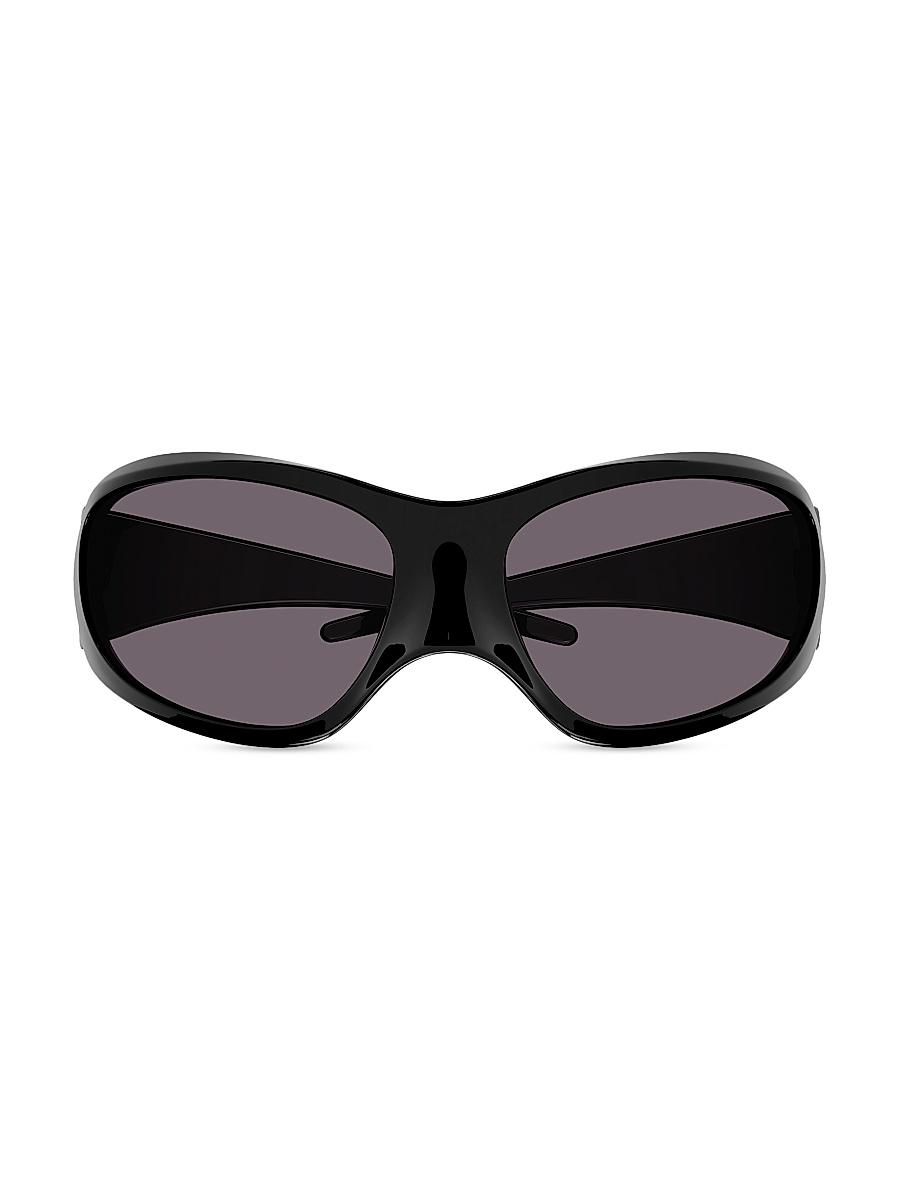 Women's Skin 80MM Oval Shield Sunglasses - Black