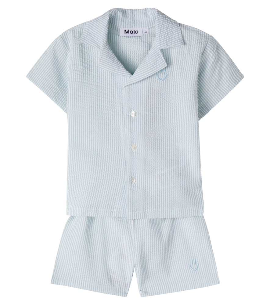 Baby Eyou striped cotton pajamas
