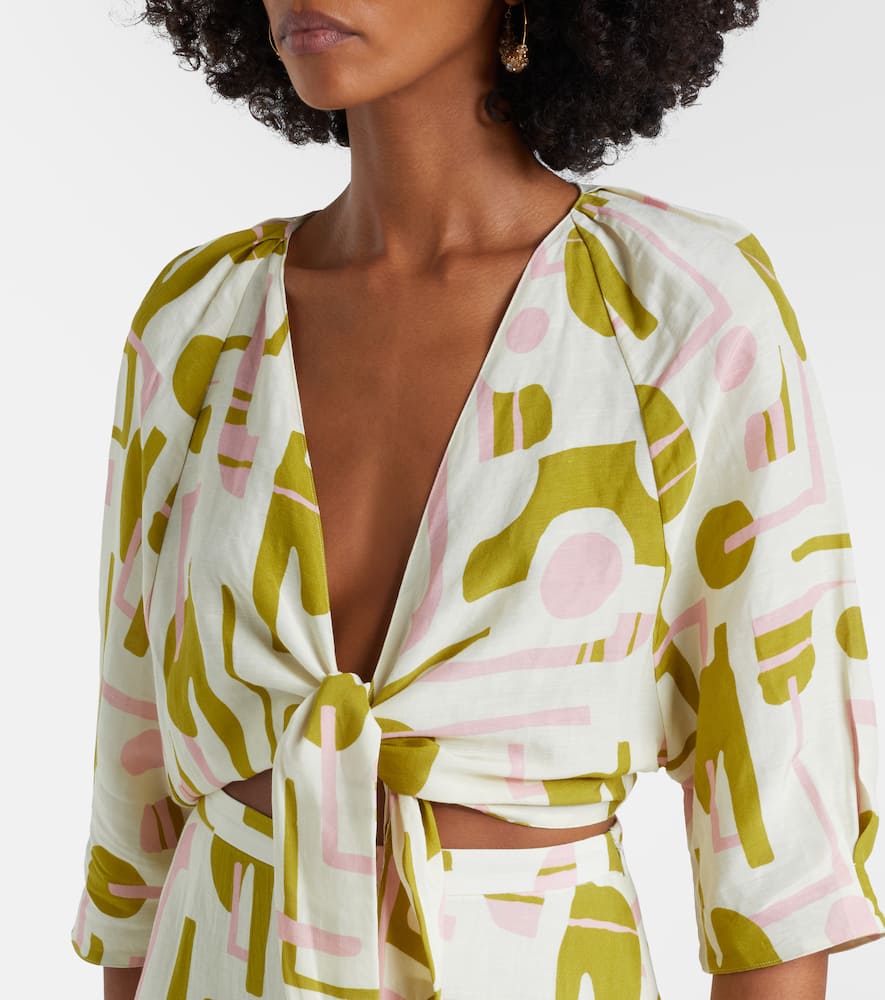 Balearic printed crop top