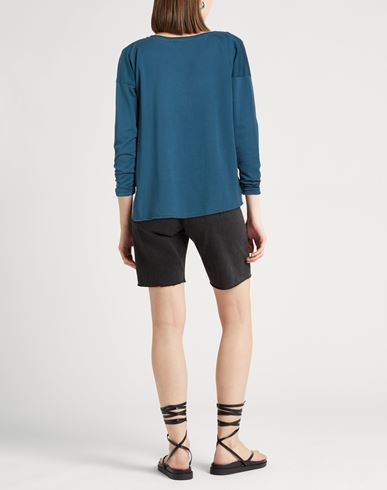 Woman Sweatshirt Deep teal Size M Cotton