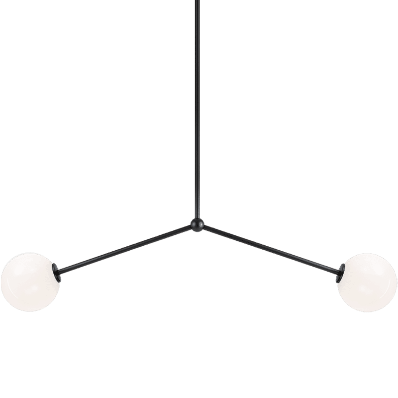 Black Two Light Pendant from the Novo Collection